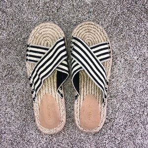 super cute stripe print sandals